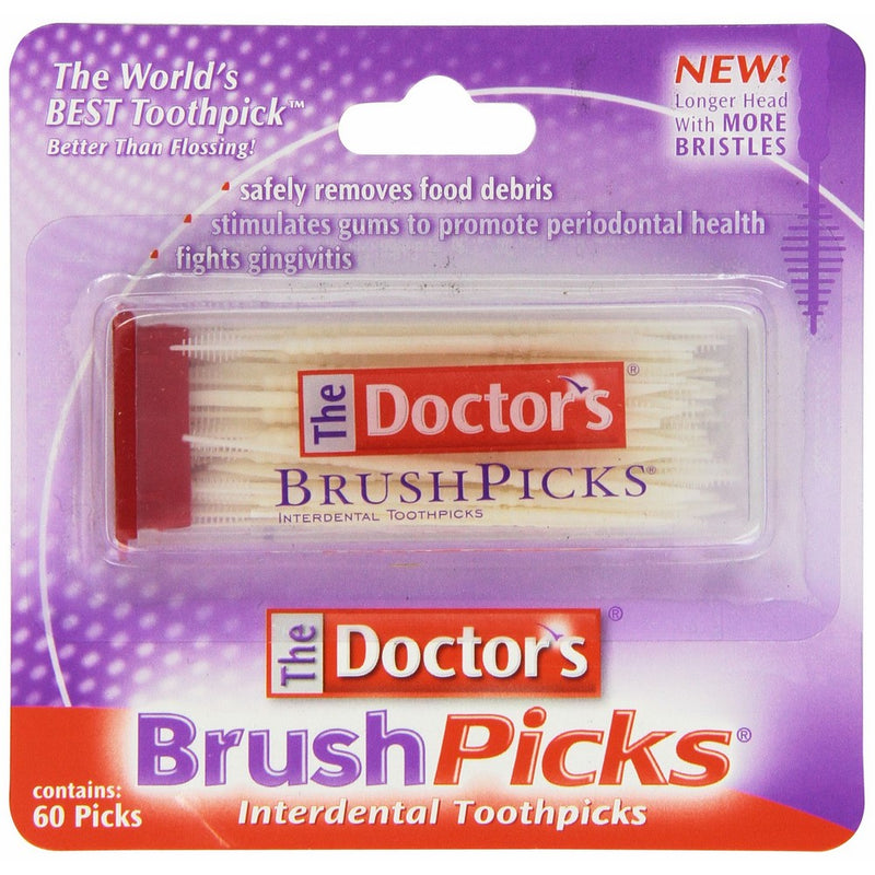 The Doctor's Brushpicks Toothpicks 60 Pick's