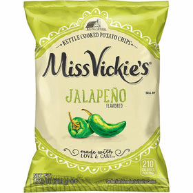 Miss Vickie's Jalapeño Flavored Kettle Cooked Chips, 1.375 Ounce (64 Pack)