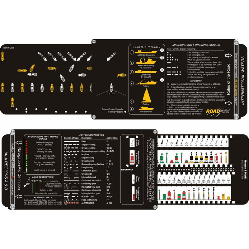 Weems & Plath Marine Navigation ROADrule Marine Navigation Aids, Rules of the Road and Light Characteristics (IALA, International Waters)