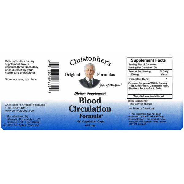 Dr. Christopher Blood Circulation Formula 100 vegetarian caps