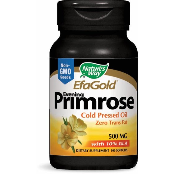 Nature's Way EFA Gold Evening Primrose Cold Pressed 500mg, 100 Softgels