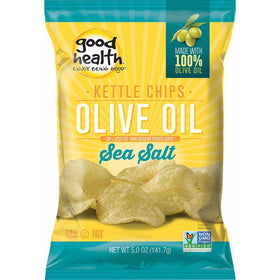 Good Health Kettle Style Olive Oil Potato Chips, Sea Salt, 5-Ounce Bags (Pack of 12)