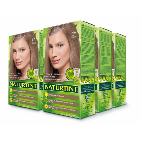 Naturtint Permanent Hair Color - 8A Ash Blonde, 5.28 fl oz (6-pack)