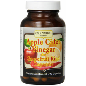 Only Natural Apple Cider Vinegar Plus Grapefruit Rind Cayenne Capsules, 90-Count