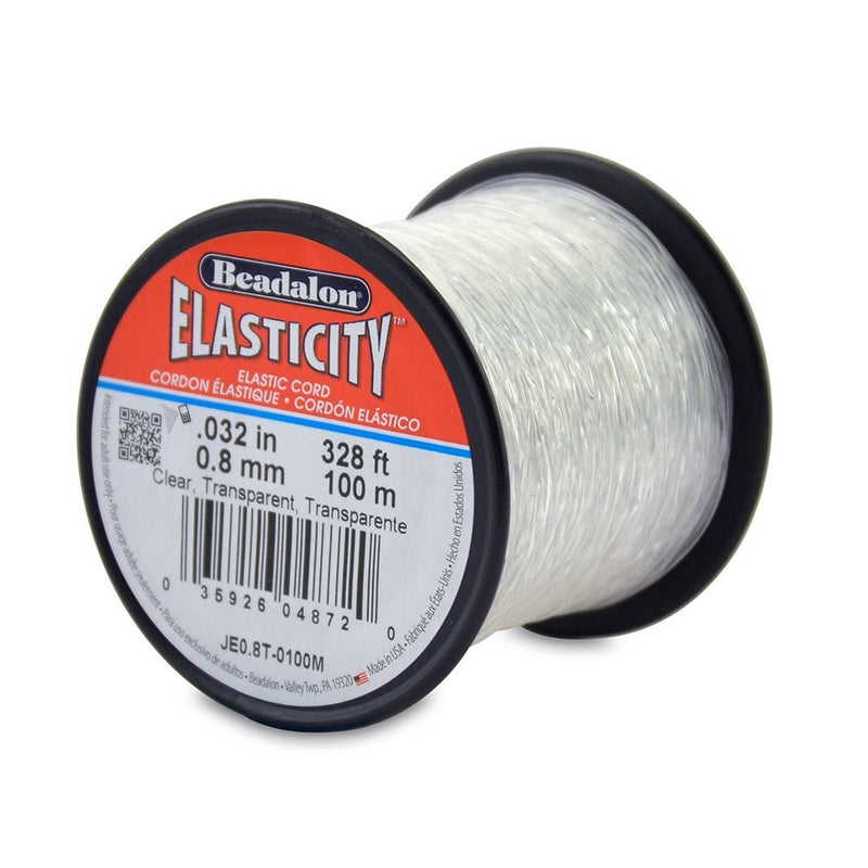 Beadalon Elasticity 0.8mm Clear, 100-Meter