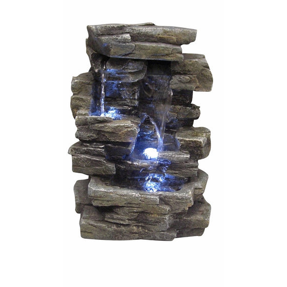 Alpine WIN220 Waterfall Tabletop Fountain with White LED Light