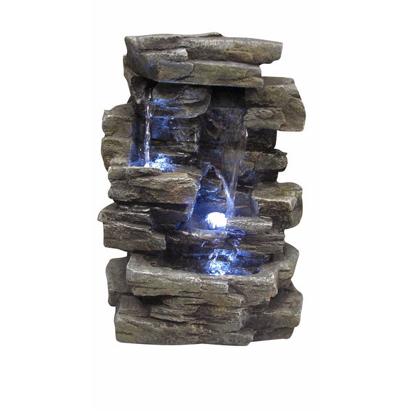 Alpine WIN220 Waterfall Tabletop Fountain with White LED Light