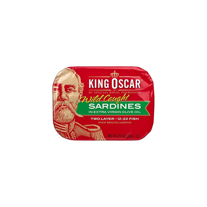 King Oscar Sardines Extra Virgin Olive Oil, 3.75-Ounce Cans (Pack of 12)