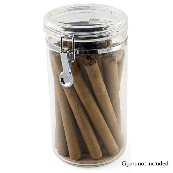 Acrylic Cigar Jar Humidor with 25 Capacity