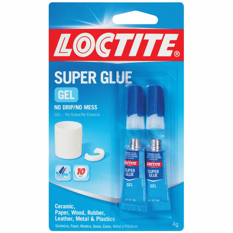 Loctite Super Glue Gel, Two 2-Gram Tubes (1399965)