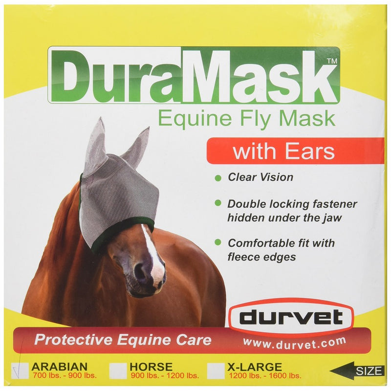 DURVET FLY 081-60021 698741 Duramask Fly Mask with Ears, Gray, Arabian