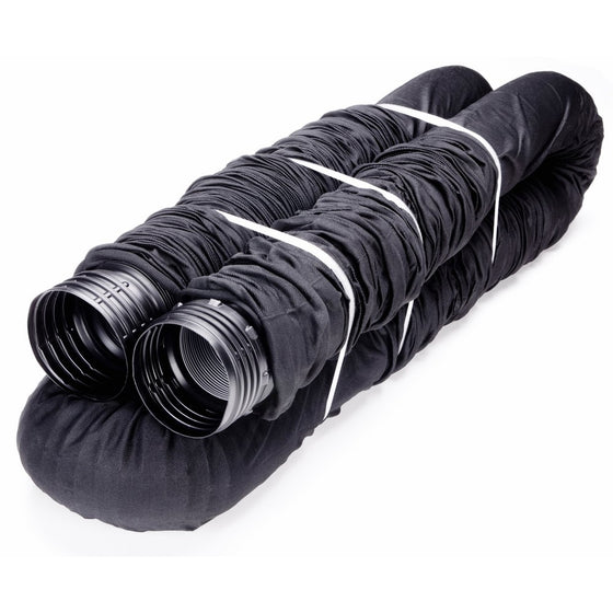 Flex-Drain 52003 Flexible/Expandable Landscaping Drain Pipe, Perforated with Filter Sock, 4-Inch by 50-Feet