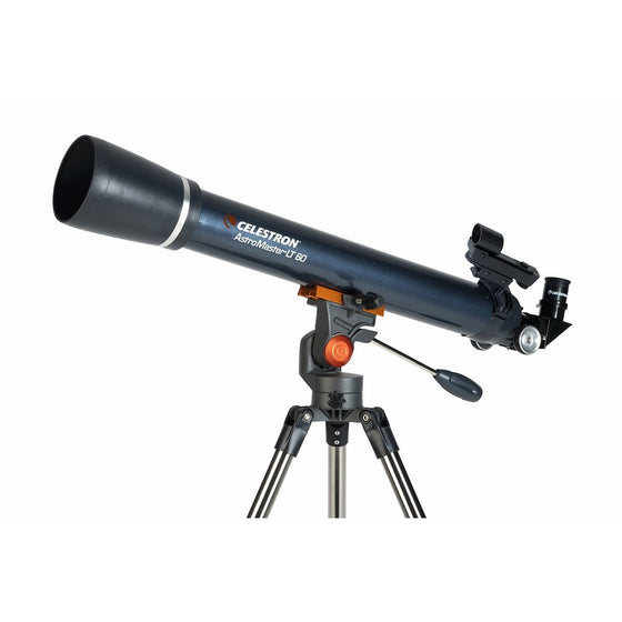 Celestron AstroMaster LT 60AZ Refractor No-Tool Setup Refracting Telescope, Blue (21073)