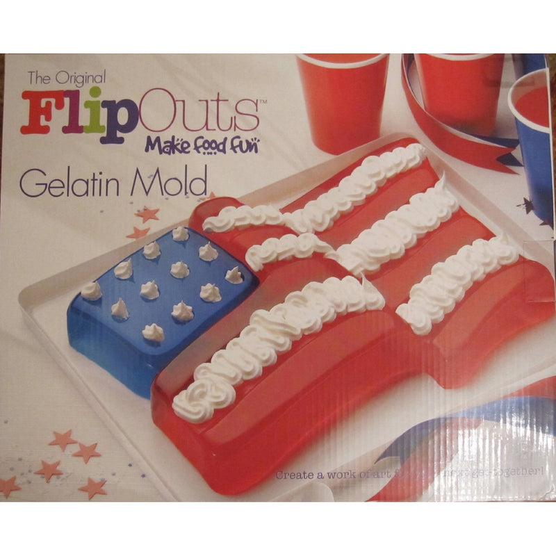 The Original Flipouts (Flip Outs) Gelatin Mold, American Flag