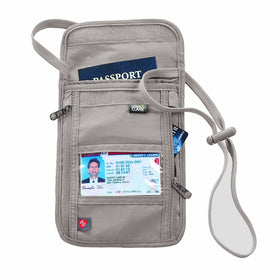 Lewis N. Clark RFID-Blocking Neck Stash Anti-Theft Hidden Wallet, Taupe, One Size