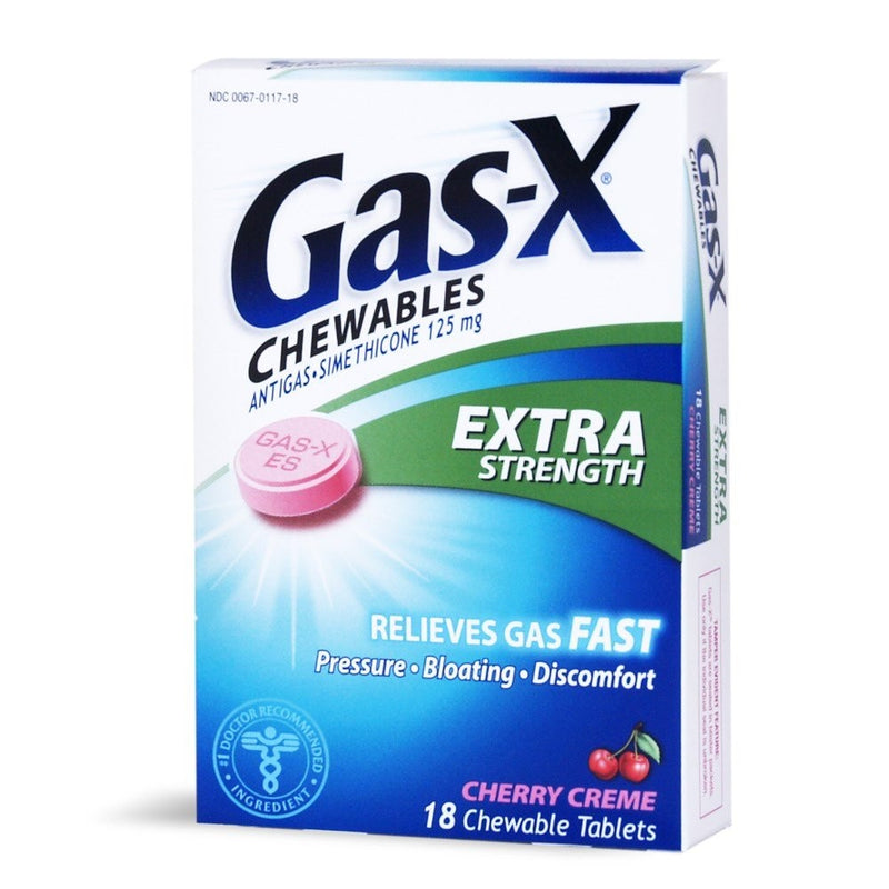 Gas-X Extra Strength Cherry Creme Chewable Tablets 18 ct (Pack of 6)