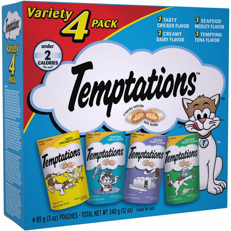 WHISKAS TEMPTATIONS Variety pack, 12-Ounce