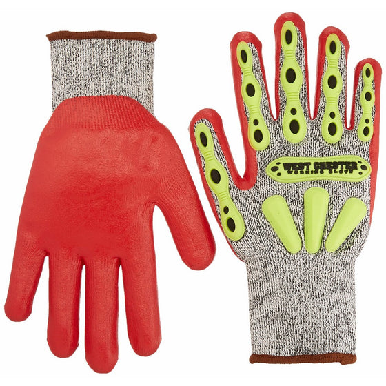 West Chester 713SNTPRG/L R2 FLX Protection Gloves, Large, Red