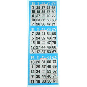 3 on Blue Bingo Paper Cards - 1000 cards