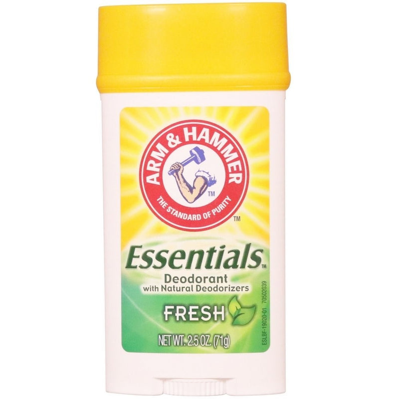 ARM & HAMMER Essentials Natural Deodorant, Fresh 2.5 oz (Pack of 6)
