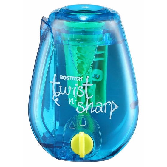 Bostitch Twist-N-Sharp Pencil Sharpener, Assorted Colors (PS1-ADJ)