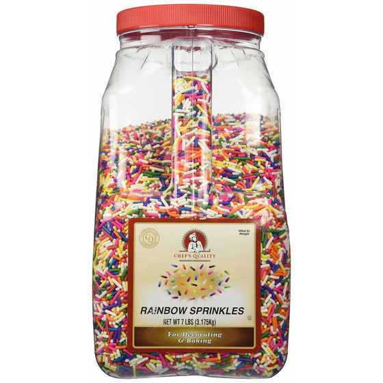 Chef's Quality Rainbow Sprinkles, 7 lb