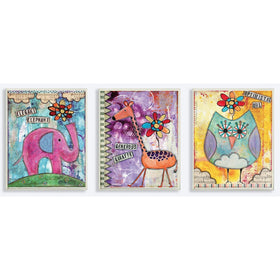 The Kids Room by Stupell 3 Piece Wall Plaque Set, Elegant Elephant/Generous Giraffe/Optimistic Owl, 11 x 0.5 x 15, Proudly Made in USA