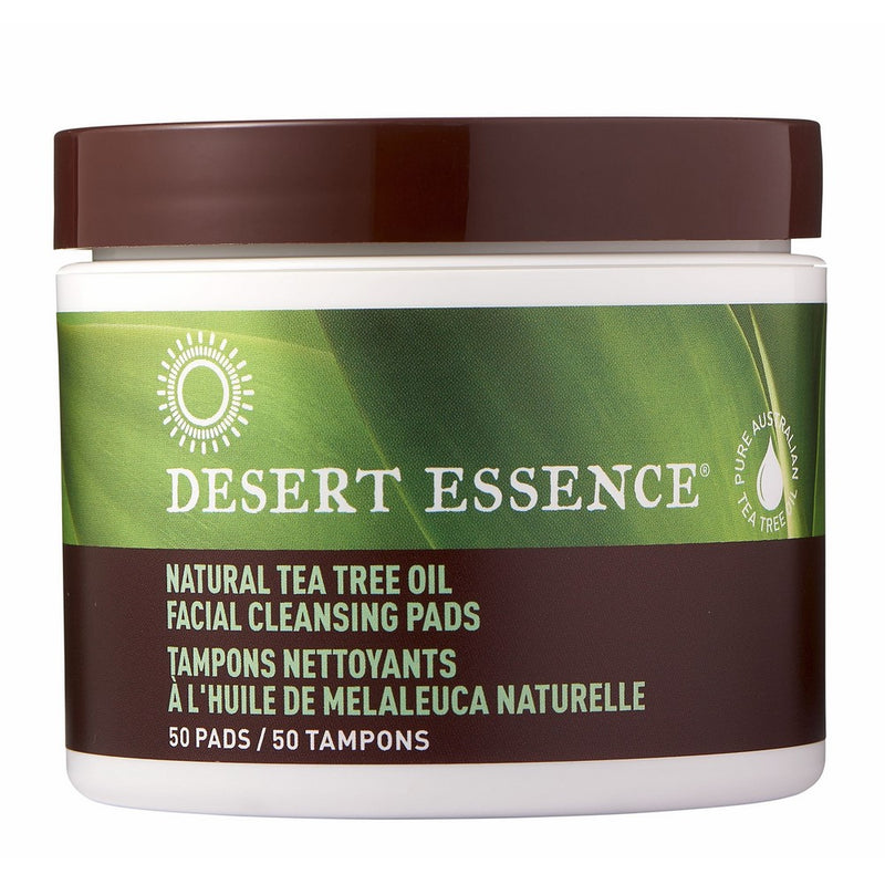 Desert Essence Tea Tree Oil Facial Cleansing Pads - 50 Count