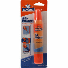 ELMERS No Wrinkle 2-In-1 Dual Tip Glue Pen, Clear, 1 Oz (E132)
