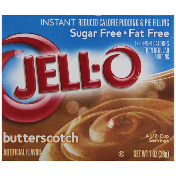 Jell-O Sugar-Free Instant Pudding & Pie Filling, Butterscotch, 1-Ounce Boxes (Pack of 24)