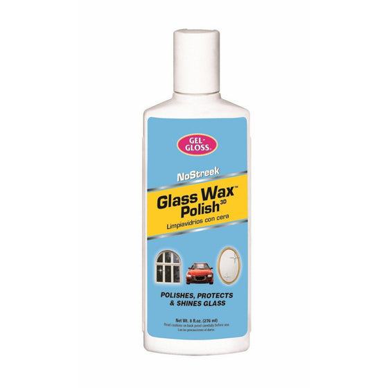 Gel-Gloss No Streek Glass Wax Polish, 8 Fluid Ounces