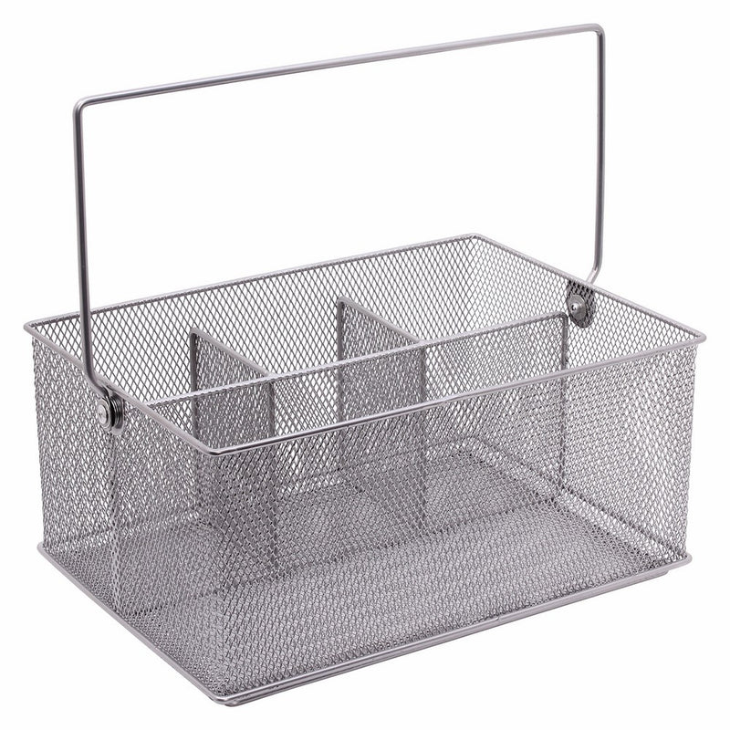 Design Ideas Condiment Caddy Mesh Silver