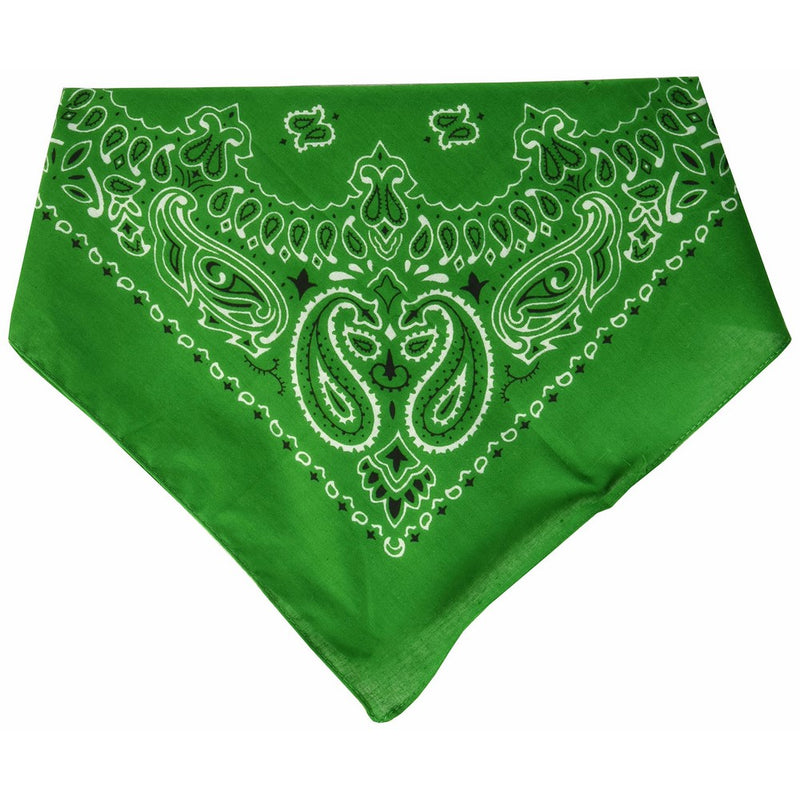 Carolina Have, A, Hank Paisley Bandannas, 22-Inch by 22-Inch, Kelly Green