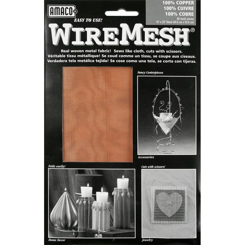 American Art Clay WireMesh #80 16x20 Sheet-Copper