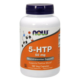 NOW 5-htp 50mg, Capsules, 180 Veg Capsules