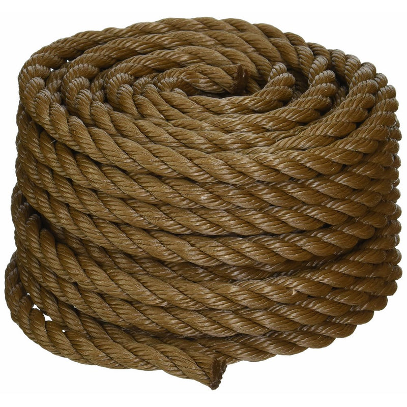 Koch 5011635 Twisted Polypropylene Rope,1/2 by 50 Feet, Brown