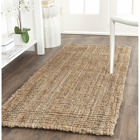 Safavieh Natural Fiber Collection NF447A Hand Woven Natural Jute Runner (2'6" x 8')