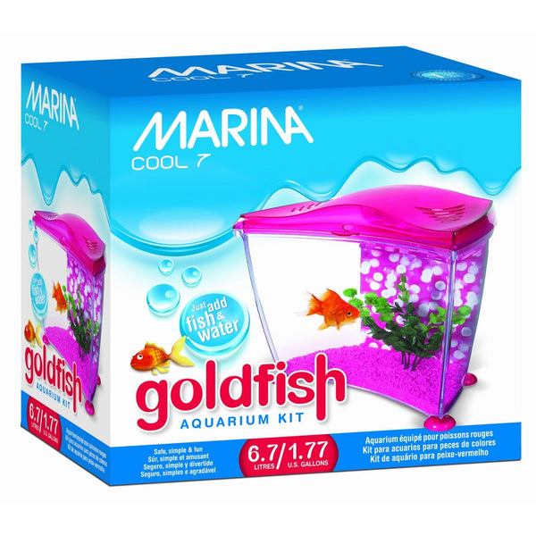Marina Cool Goldfish Kit, Pink, Small/1.77-Gallon
