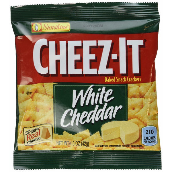 Cheez-It Crackers, White Cheddar, 36-Count 1.5 oz Single Serve Packages