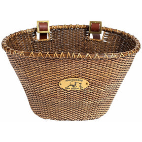 Nantucket Bicycle Basket Co. Lightship Collection Adult Bicycle Basket, Oval, Stained