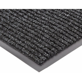 NoTrax 117 Heritage Rib Entrance Mat, for Lobbies and Indoor Entranceways, 4' Width x 6' Length x 3/8" Thickness, Charcoal