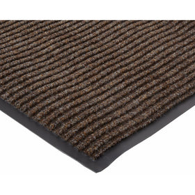 NoTrax 117 Heritage Rib Entrance Mat, for Lobbies and Indoor Entranceways, 3' Width x 6' Length x 3/8" Thickness, Brown