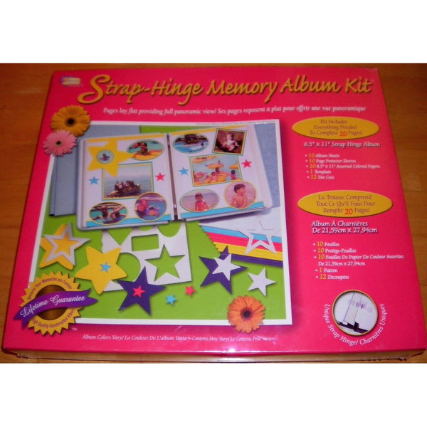 Strap-Hinge Memory Album Kit8.5"x11"20 pages