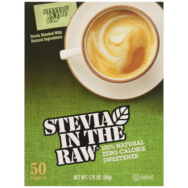 Stevia Sweetener In The Raw, 50 Count Package