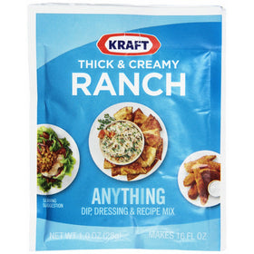 Kraft Ranch Dip, Dressing and Recipe Mix Packet, Thick and Creamy, 1.0 Ounce