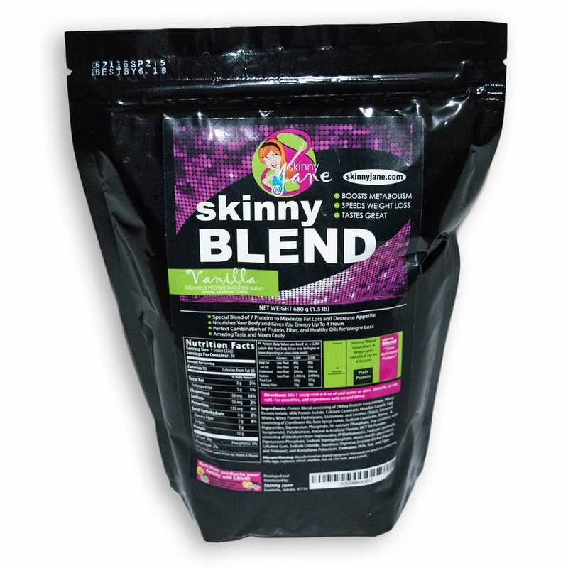 Skinny Blend - Best Tasting Protein Shake for Women - Delicious Smoothie - Weight Loss - Low Carb - Diet Supplement - Weight Control - Appetite Suppressant - Increase Energy - 30 Shakes/ Bag (Vanilla)