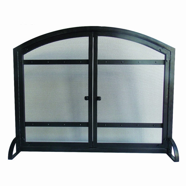 Pleasant Hearth Harper Arched Fireplace Screen with Doors