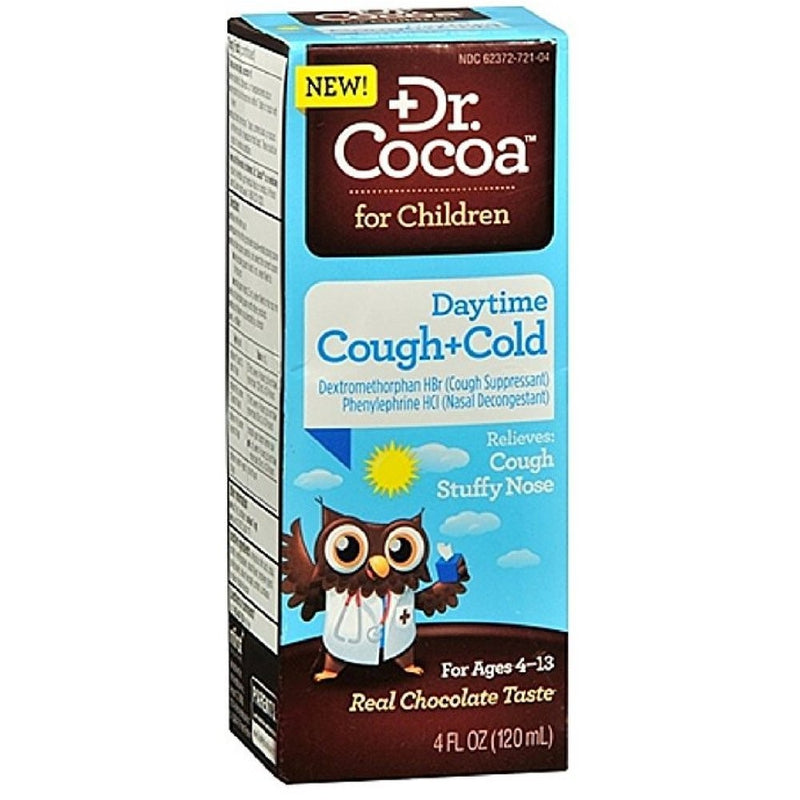 Dr. Cocoa Cough and Cold Daytime Medication,Real Chocolate Taste, 4 Fluid Ounce