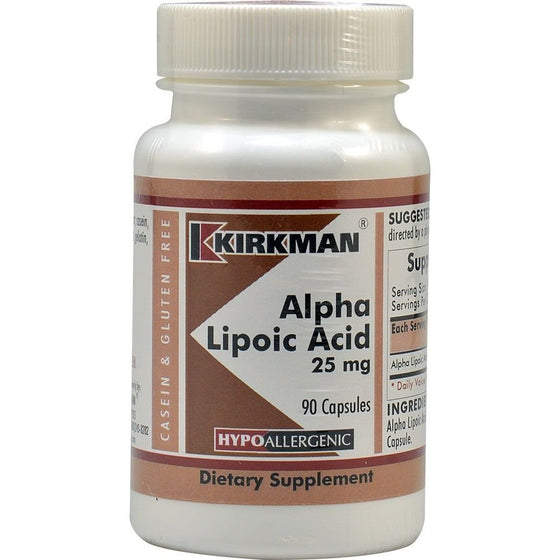 Alpha Lipoic Acid 25 mg Capsules - Hypo - 90 ct