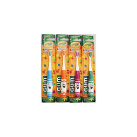 GUM Crayola Pip-Squeaks Kids Toothbrush - Ultrasoft (4 Pack - 1 of Each Character)